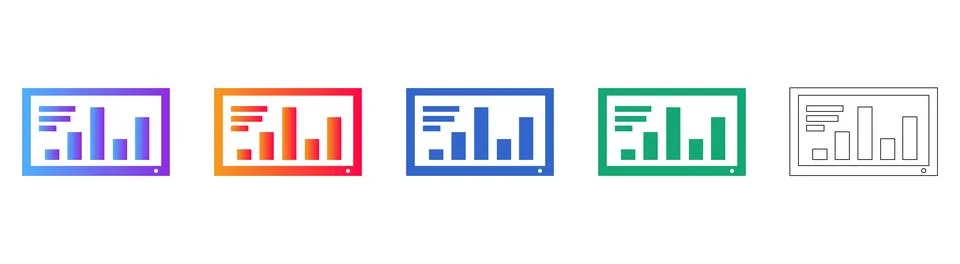 Business Dashboard Analytics Interface Set イラスト素材