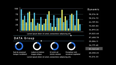Business Dashboard Short Graph Data Animation 4K Stockbeeldmateriaal 334265806