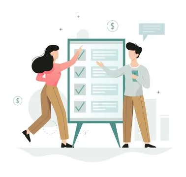 Business data analysis and analytics concept illustration Illustrazione stock