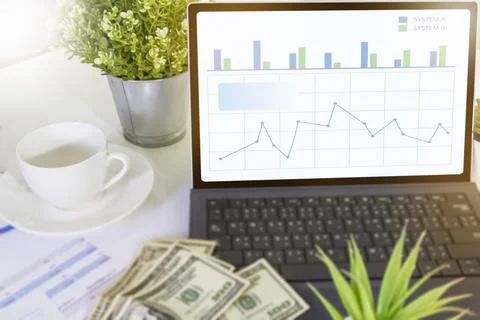 Business Data Analysis and Competitor Review,investment for return,financia.. Stock Photos