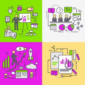 Business Data Analysis and Planning Startup Stock Illustration
