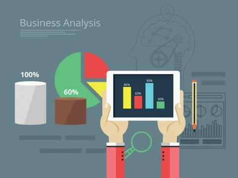 Business Data Analysis And Planning Startup Stock Illustration