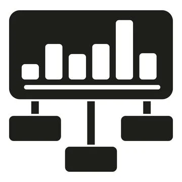 Business data analysis bar chart icon Illustrazione stock