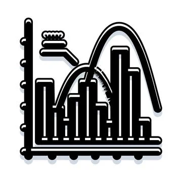 Business data analysis bar chart icon Illustrazione stock