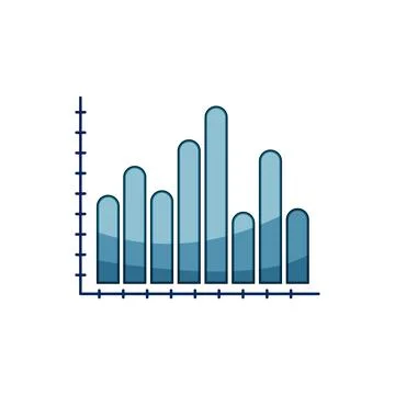Business data analysis bar chart infographic 스톡 일러스트