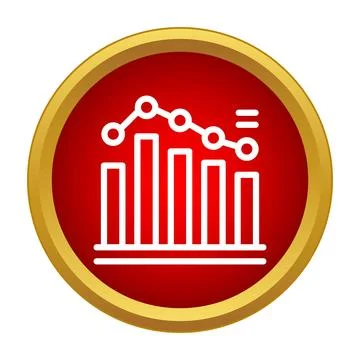 Business data analysis comparing bar and line charts Stock Illustration