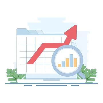 Business data analysis concept Illustrazione stock