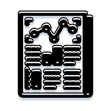 Business data analysis dashboard displaying financial growth Stock Illustration