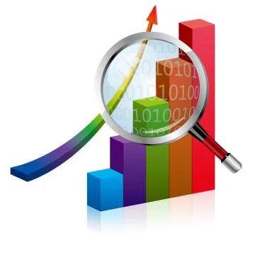 Business data analysis. Enterprise performance report design. イラスト素材