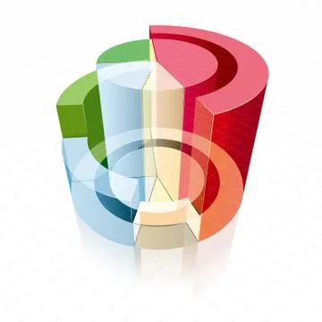 Business data analysis. Enterprise performance report design. Stock Illustration