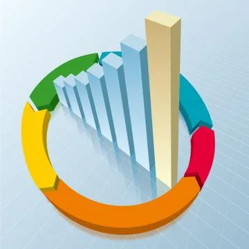Business data analysis. Enterprise performance report design. イラスト素材