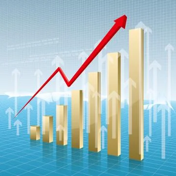 Business data analysis. Enterprise performance report design. Stock Illustration