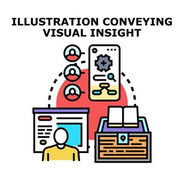 Business data analysis generating valuable visual insights Stock Illustration