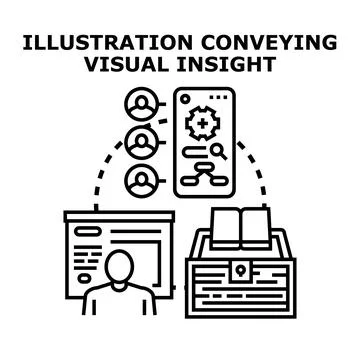 Business data analysis generating valuable visual insights Stock Illustration