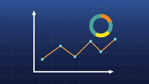 Business data analysis graph chart. Stock Footage 334364393