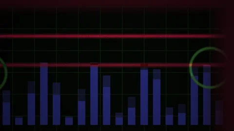 Business data analysis graph chart. Stock Footage 340000009