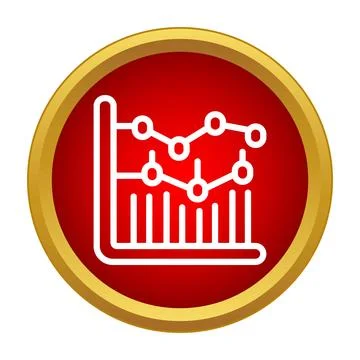 Business data analysis graph showing statistics icon Stock Illustration
