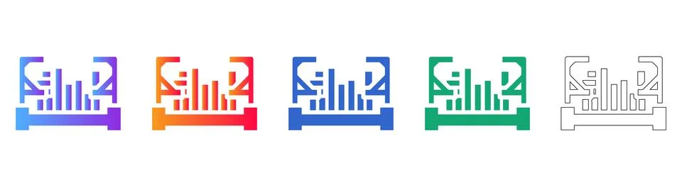 Business Data Analysis Graphic Set 스톡 일러스트