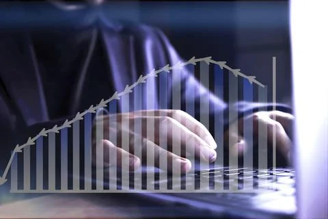 Business data analysis. Hands of an unrecognizable businessman analyzing Stock Photos