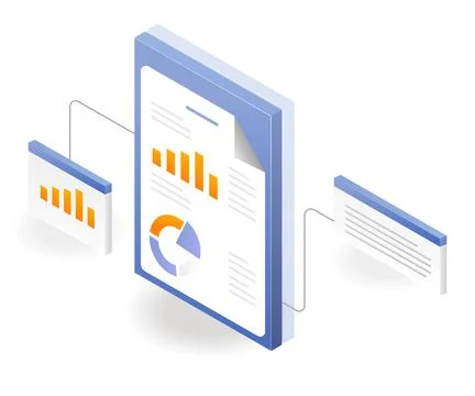Business data analysis infographic 스톡 일러스트