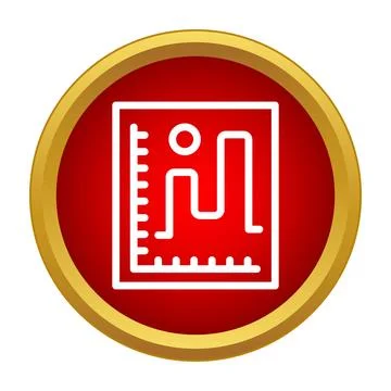 Business data analysis line graph icon concept Ilustración de archivo