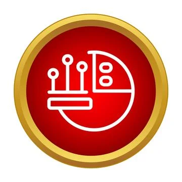 Business data analysis pie chart infographic icon Stock Illustration