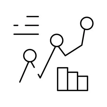 Business data analysis report charts and graphs イラスト素材