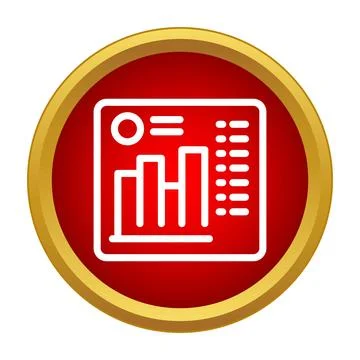 Business data analysis report dashboard icon concept Stock Illustration