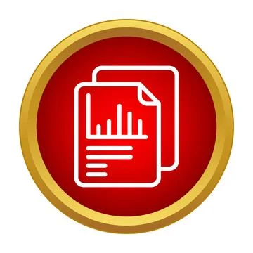 Business data analysis report document file icon イラスト素材