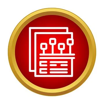 Business data analysis report document icon Illustrazione stock