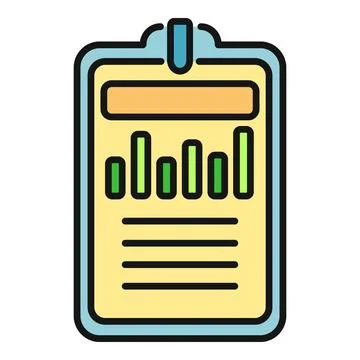 Business data analysis report graph bars on clipboard Illustrazione stock