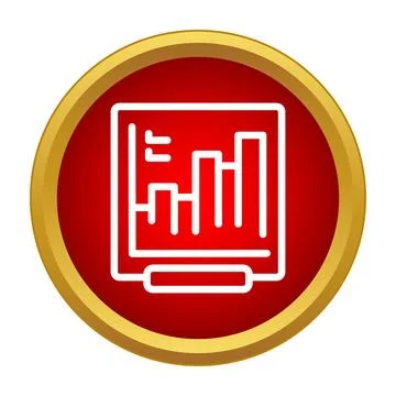 Business data analysis report presentation bar chart icon 스톡 일러스트