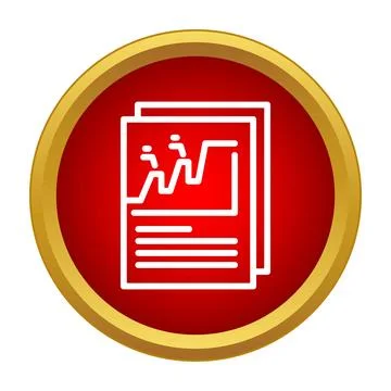 Business data analysis report sheets icon concept Stock Illustration