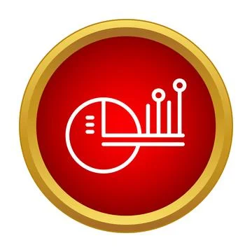 Business data analysis reporting pie chart icon Stock Illustration