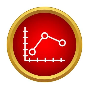 Business data analysis showing financial trend reduction icon Illustrazione stock