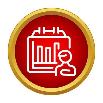 Business data analysis user icon presenting statistics Stock Illustration