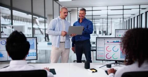 Business Data Analyst Using Laptop Stock Photos