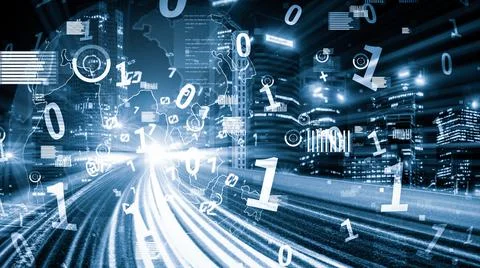 Business data analytic with tacit intelligent software making marketing strategy Illustrazione stock