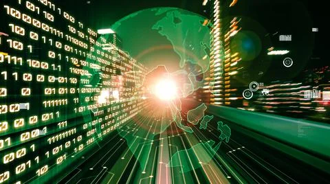 Business data analytic with tacit intelligent software making marketing strategy Illustrazione stock