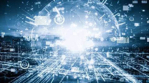 Business data analytic with tacit intelligent software making marketing strategy Stock-Illustration