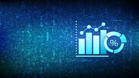Business data analytics and robotic process automation icon made with currenc Stock Illustration