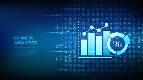 Business data analytics and robotic process automation icon made with currenc イラスト素材