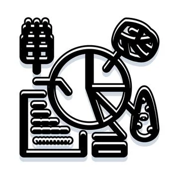 Business data analytics chart and financial report concept Stock Illustration