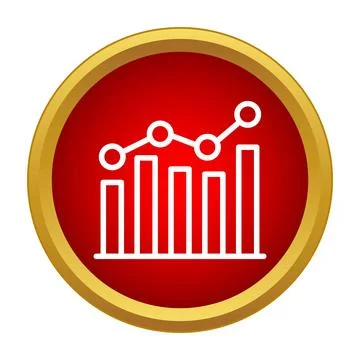 Business data analytics chart showing market growth Illustrazione stock