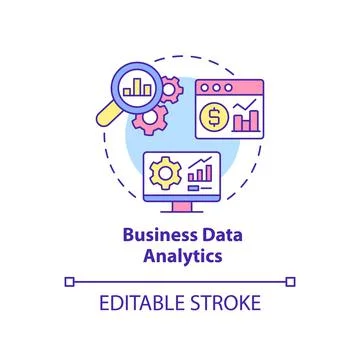 Business data analytics concept icon Stock Illustration