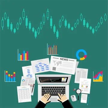 Business data analytics concept. Stock Illustration