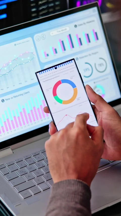 Business Data Analytics Dashboard Stock Footage 226191791