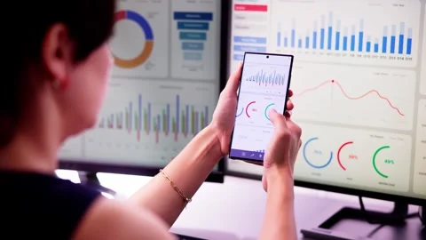 Business Data Analytics Dashboard Stock Footage 252345033