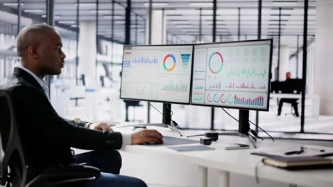 Business Data Analytics Dashboard Stock Footage 263496320