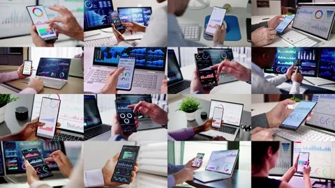 Business Data Analytics Dashboard Stock Footage 273117626